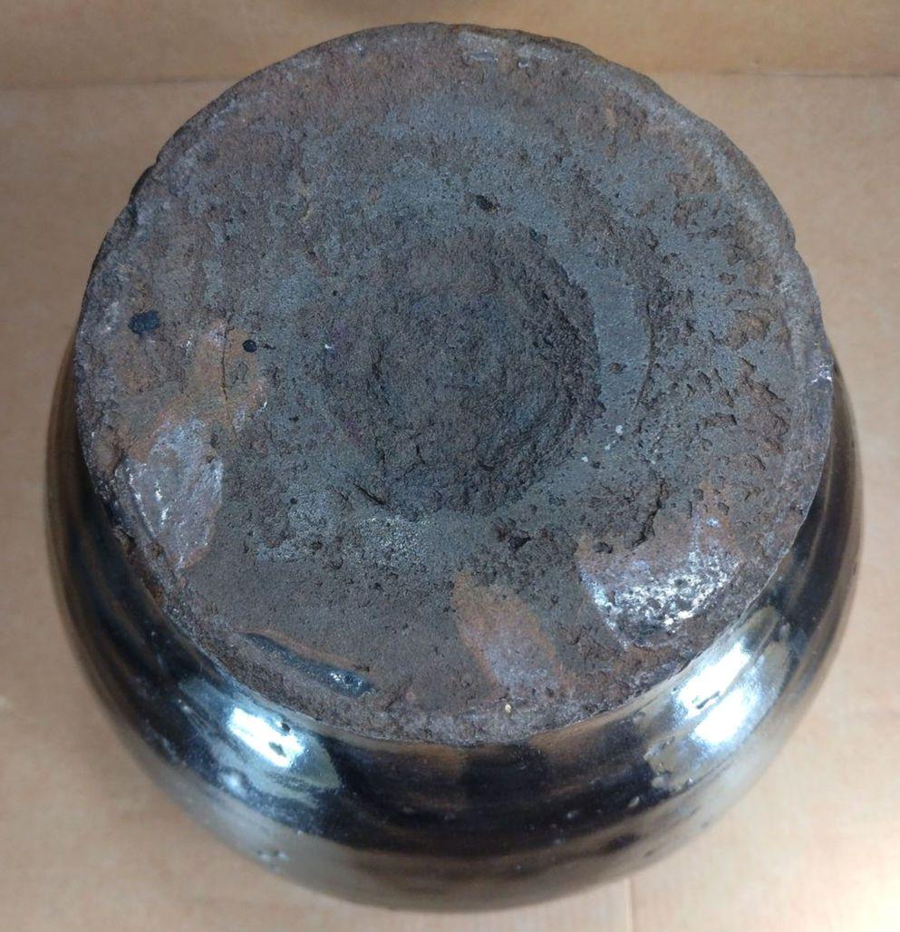 黒高麗花入 表千家十五代(当代)猶有斎 書付箱 黒高麗壷 茶道 李朝 高麗