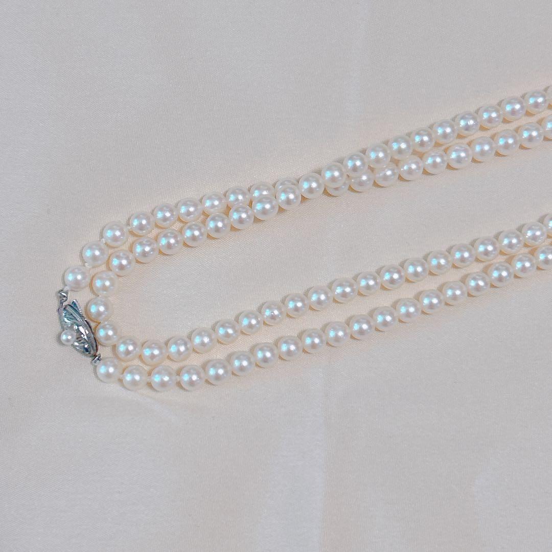 パール 真珠 あこや シルバー刻印 ロングネックレス 6.0mm 108cm