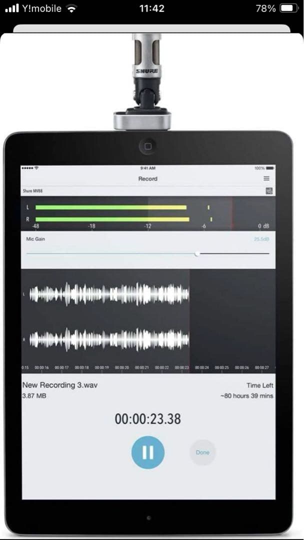 SHURE MV88A-A 廃盤　未使用‼️