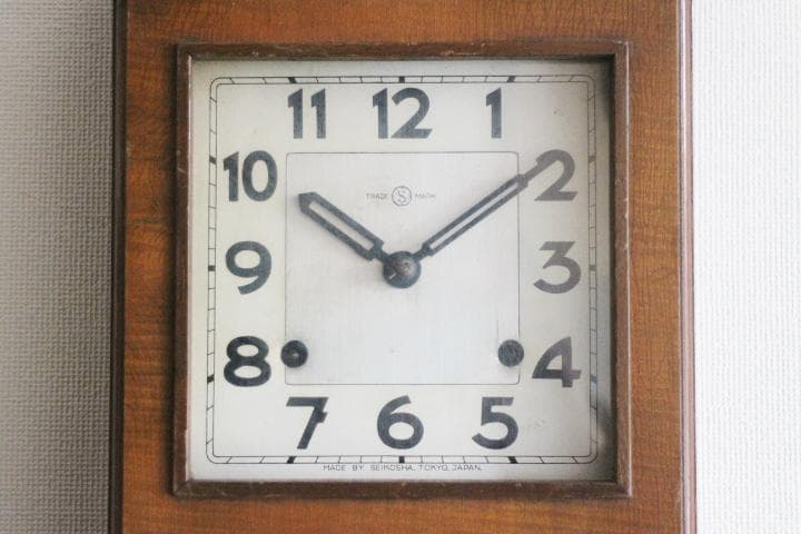 精工舎 SEIKO アールデコ ガラスの振り子 掛け時計 柱時計 アンティーク