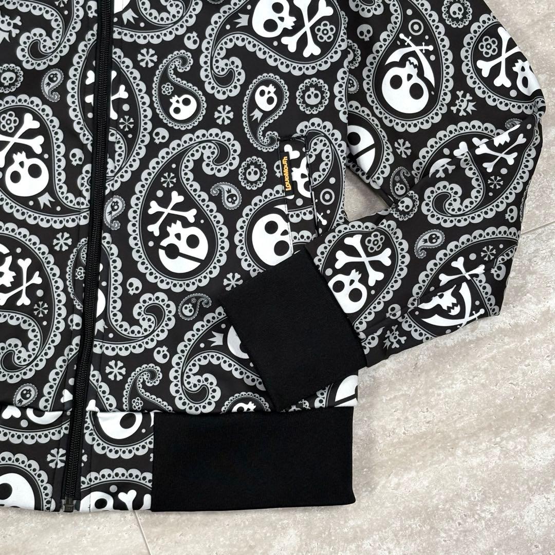 【ラウドマウス】ブルゾン　ジャケット　スカル柄　Lサイズ　黒x白xグレー