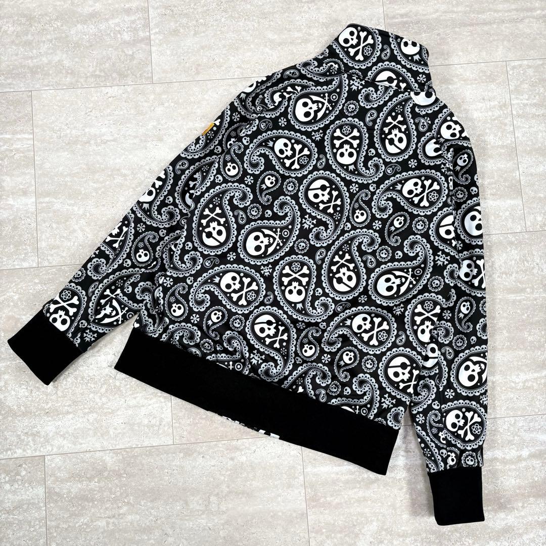 【ラウドマウス】ブルゾン　ジャケット　スカル柄　Lサイズ　黒x白xグレー