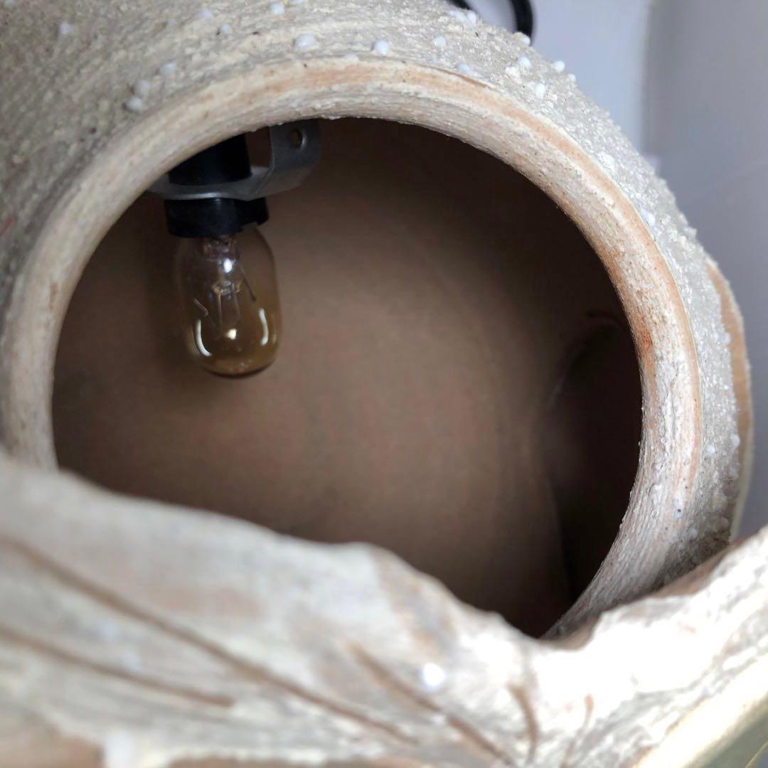 ふくろう 照明 信楽焼 明山窯 灯り