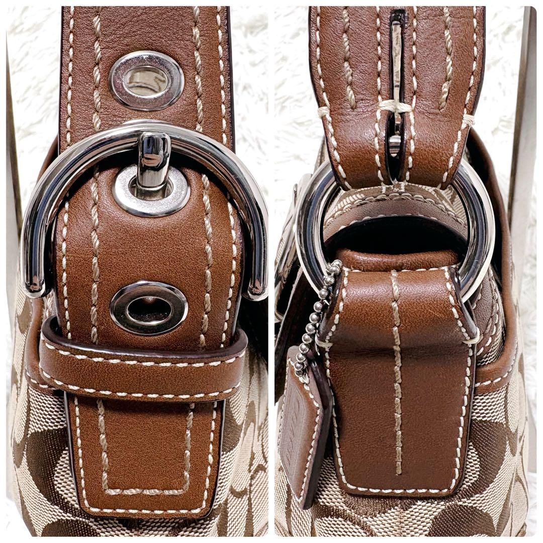 COACH コーチ ソーホー ワンショルダーバッグ レザー キャンバス ブラウン