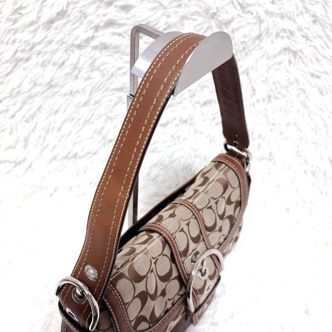 COACH コーチ ソーホー ワンショルダーバッグ レザー キャンバス ブラウン