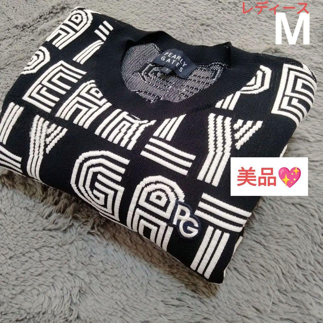 【美品♡】PEARLY GATES ロゴ*ニット♡総柄　M ゴルフ/スポーツ