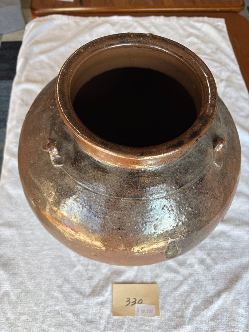 備前焼　三耳壷　古美術　花器 置き飾り