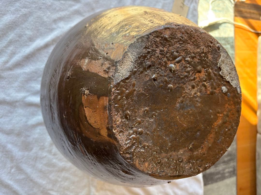 備前焼　三耳壷　古美術　花器 置き飾り