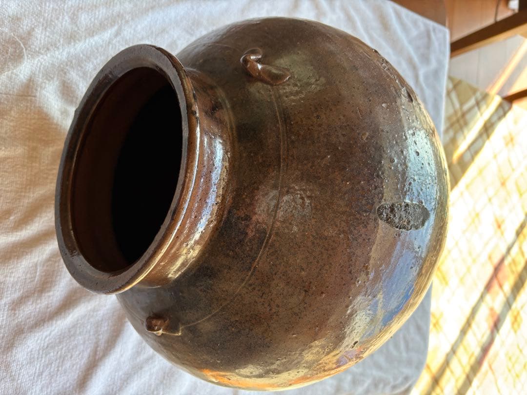 備前焼　三耳壷　古美術　花器 置き飾り