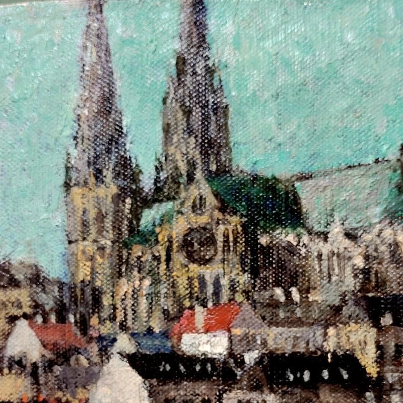 ☆北村脩☆「シャルトル」油絵　SM　◆日展審査員◆二紀会会員◆