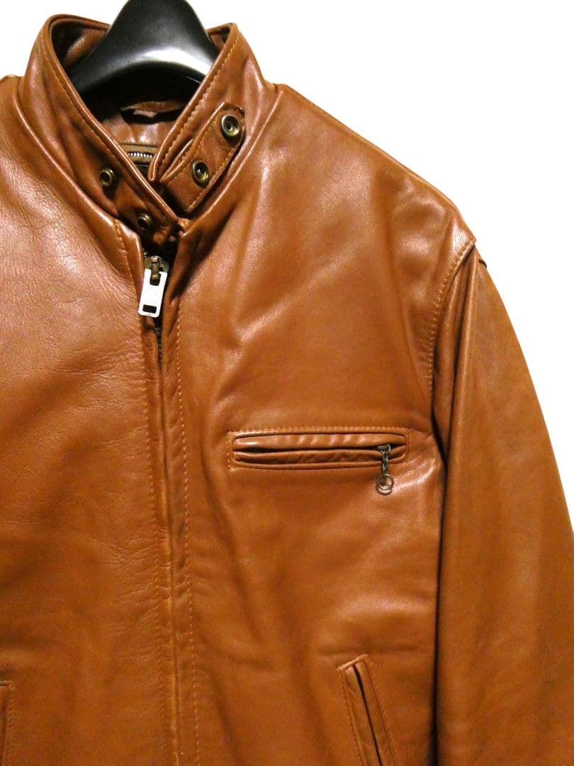 黄金サイズ38！ライナー付き完品！schottスタンド立ち襟シングル141