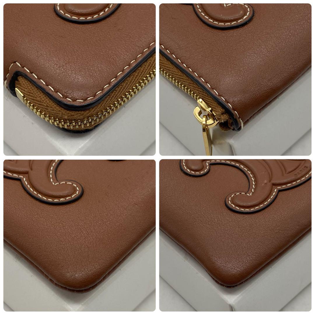 セリーヌ　ケース　キーリング　小銭入れ　ラウンドファスナー　トリオンフ