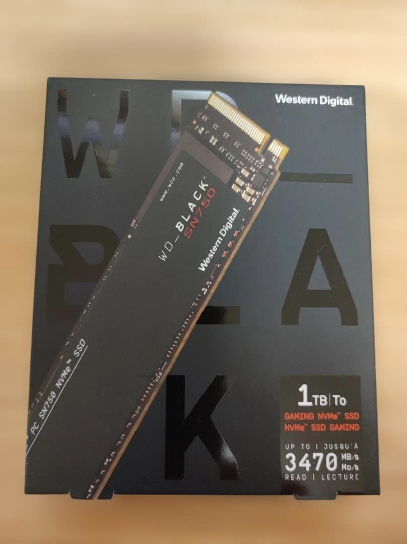 内蔵型SSD WD Black SN750 NVMe 1TB (WDS100T3X0C)