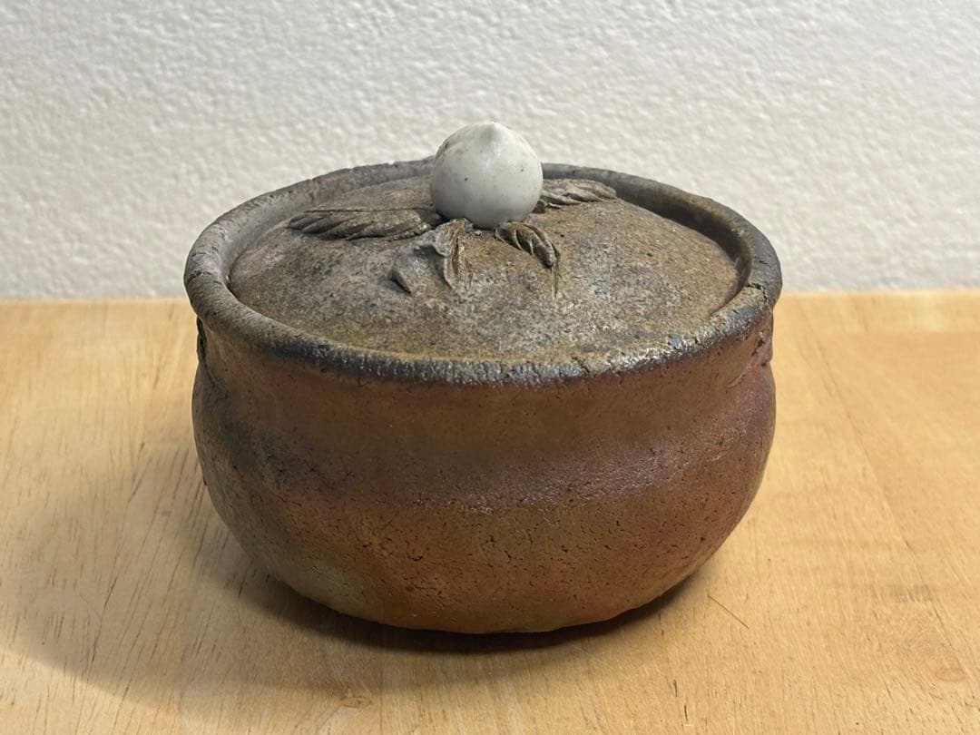 71.備前焼 宝瓶 登り窯 白桃 はくとう 桃 もも モモ 手びねり 急須