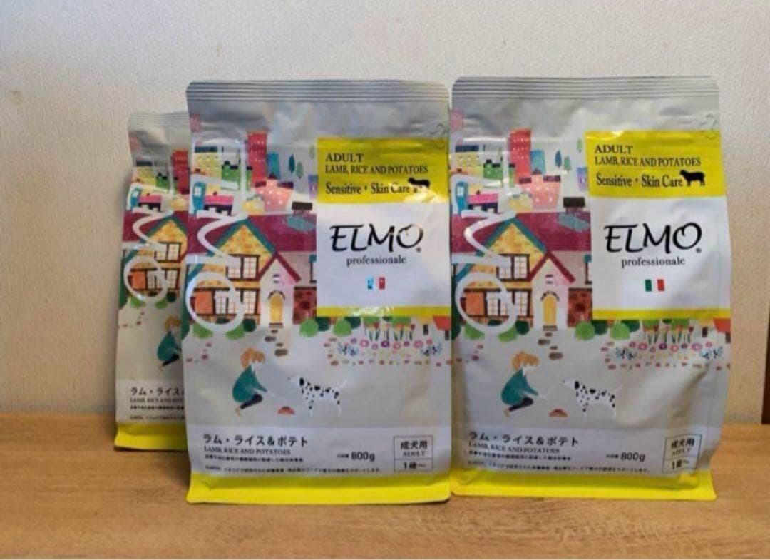 ELMO ドライフード ラム肉とポテト 800g×8