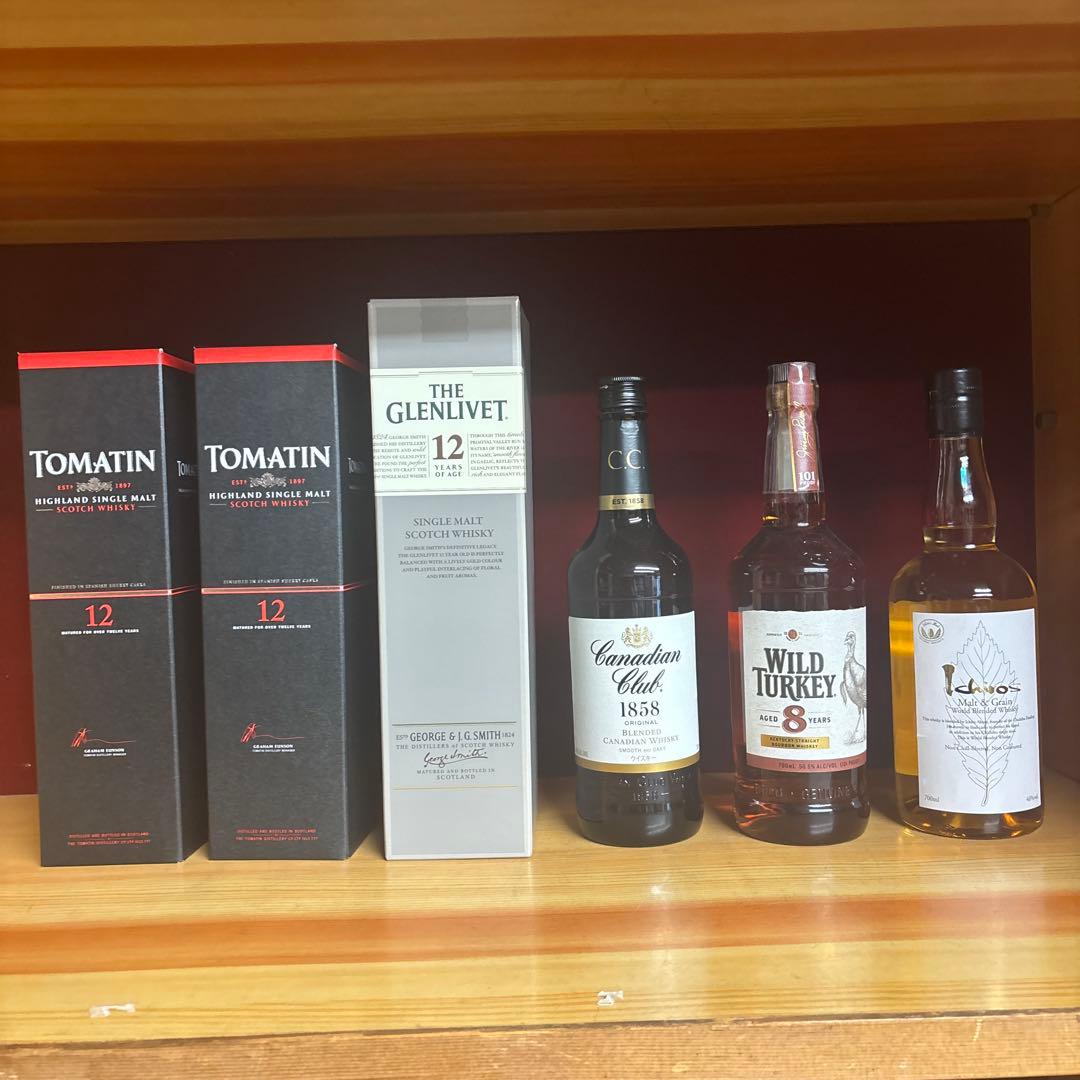 ウイスキーセット（トマティン12年、グレンリベット12年など）