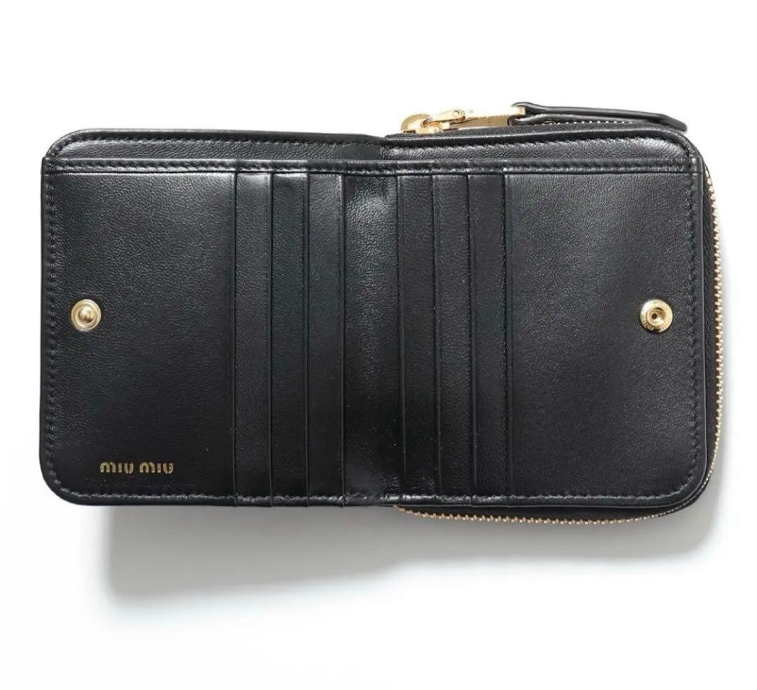 ☆MIU MIU☆ マテラッセ 黒 二つ折り財布 新品未使用品♪