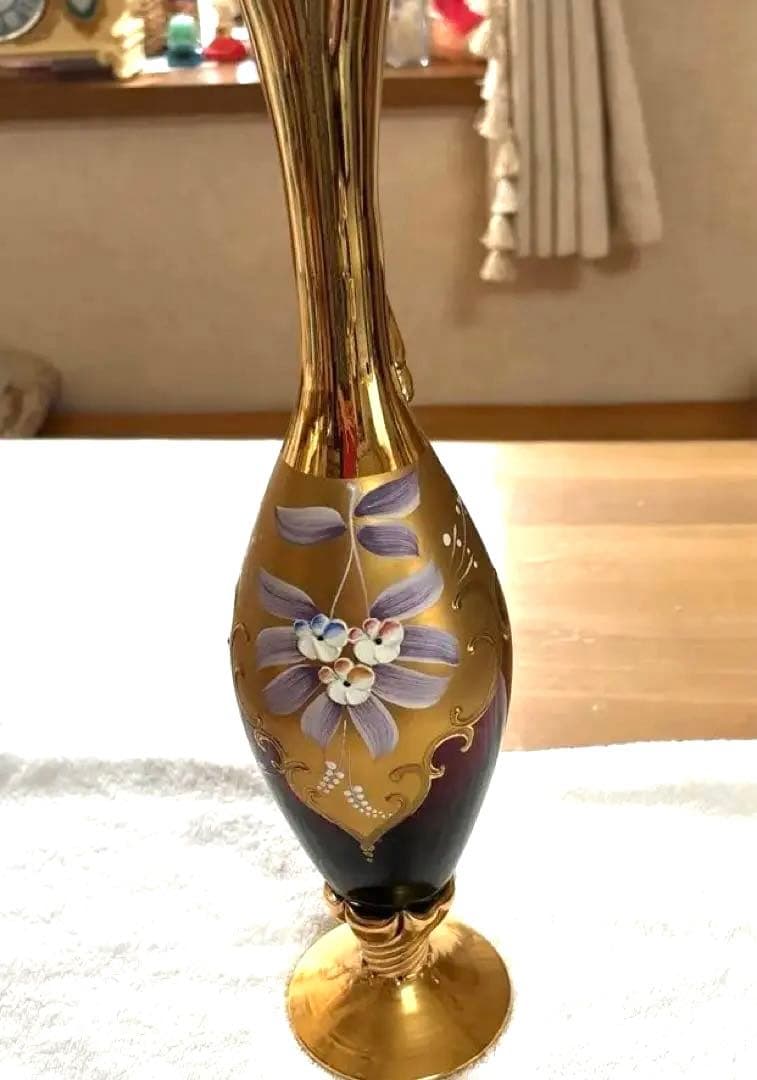 未使用ビンテージ❣️イタリア ベネチアングラス ムラーノ デキャンタ＆グラス