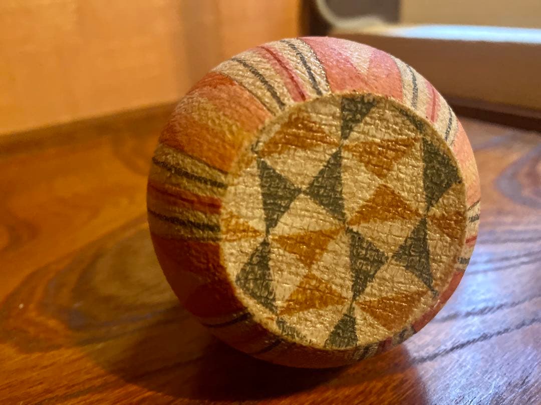 極上！福野道隆作優美な繊細画の《赤絵絣文》（検笠間焼花器徳利ルーシーリー