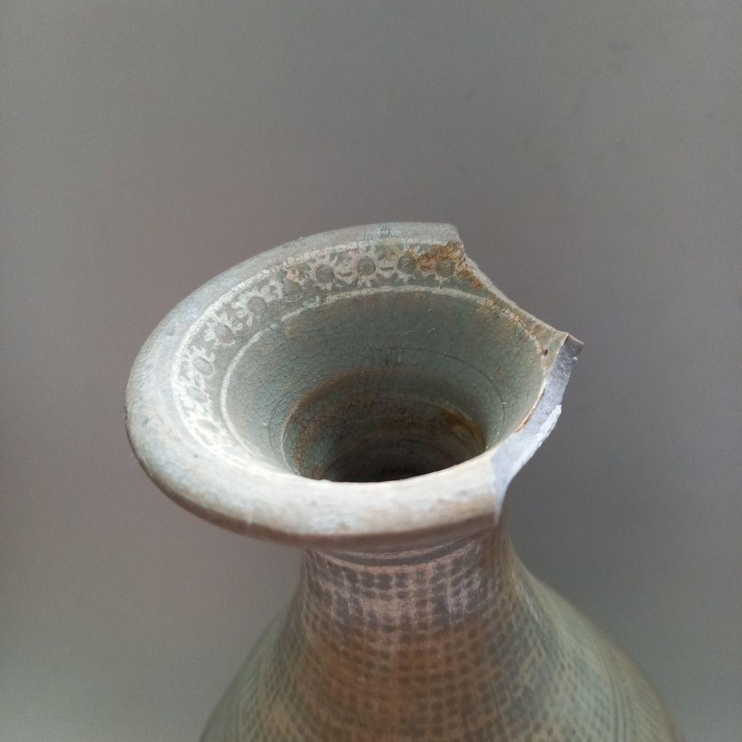 李朝　粉青沙器　徳利　高さ25㎝