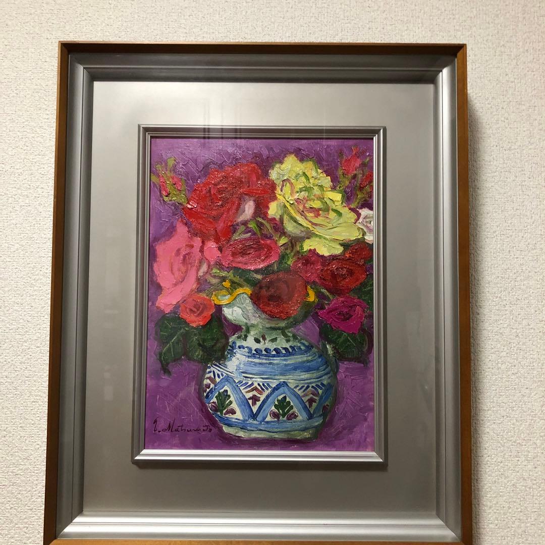 作家もの　薔薇　油絵