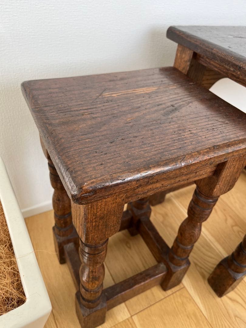 アンティーク1920–30s 英国様式 ホールベンチ＋チェアセット　ヴィンテージ