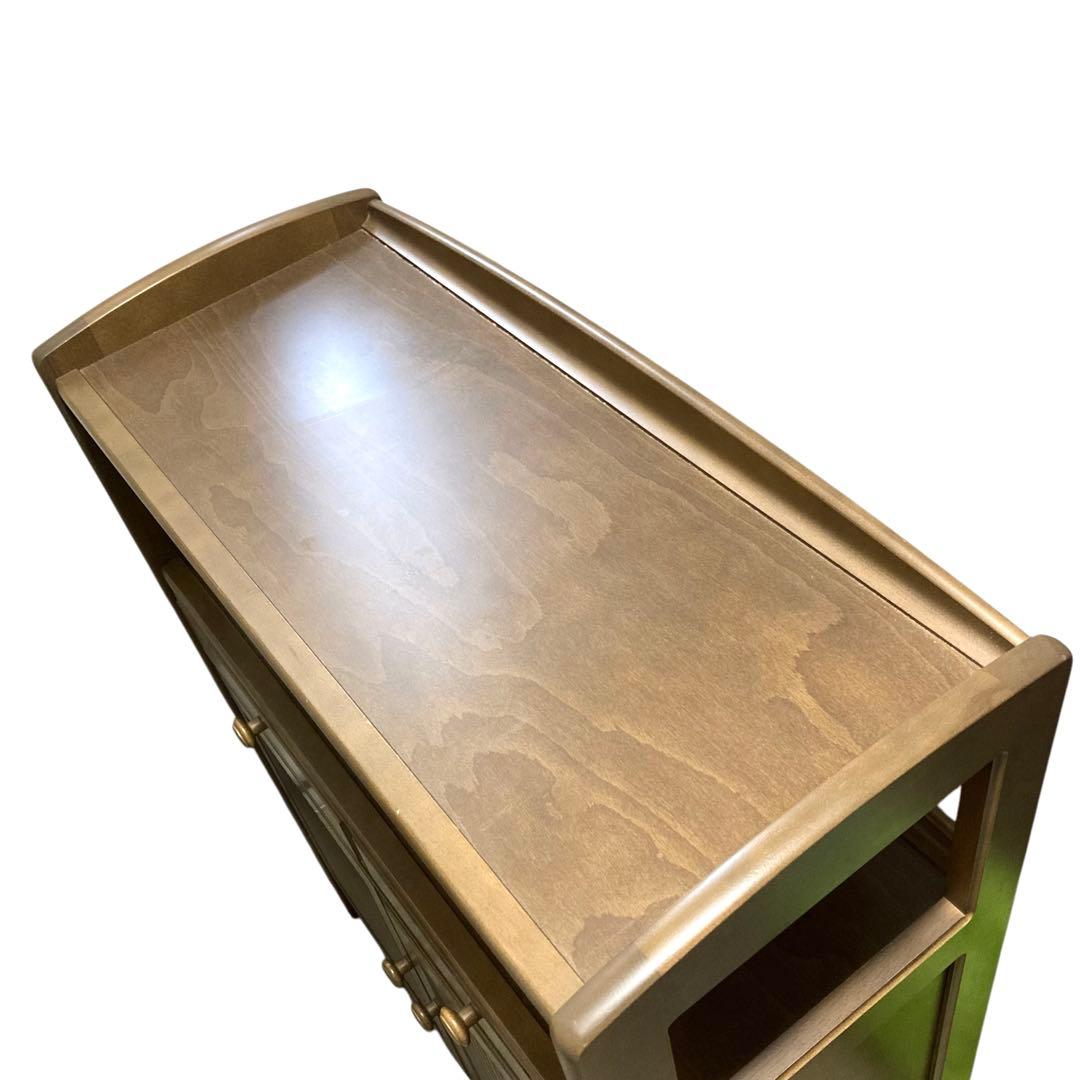 カリモク 家具 電話台 FAX台 サイドボード レトロ 木目調