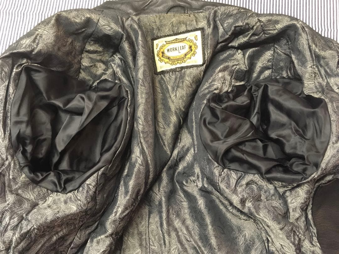 ワークリーフ Workleaf ライダース レザージャケット 革ジャン ブルゾン