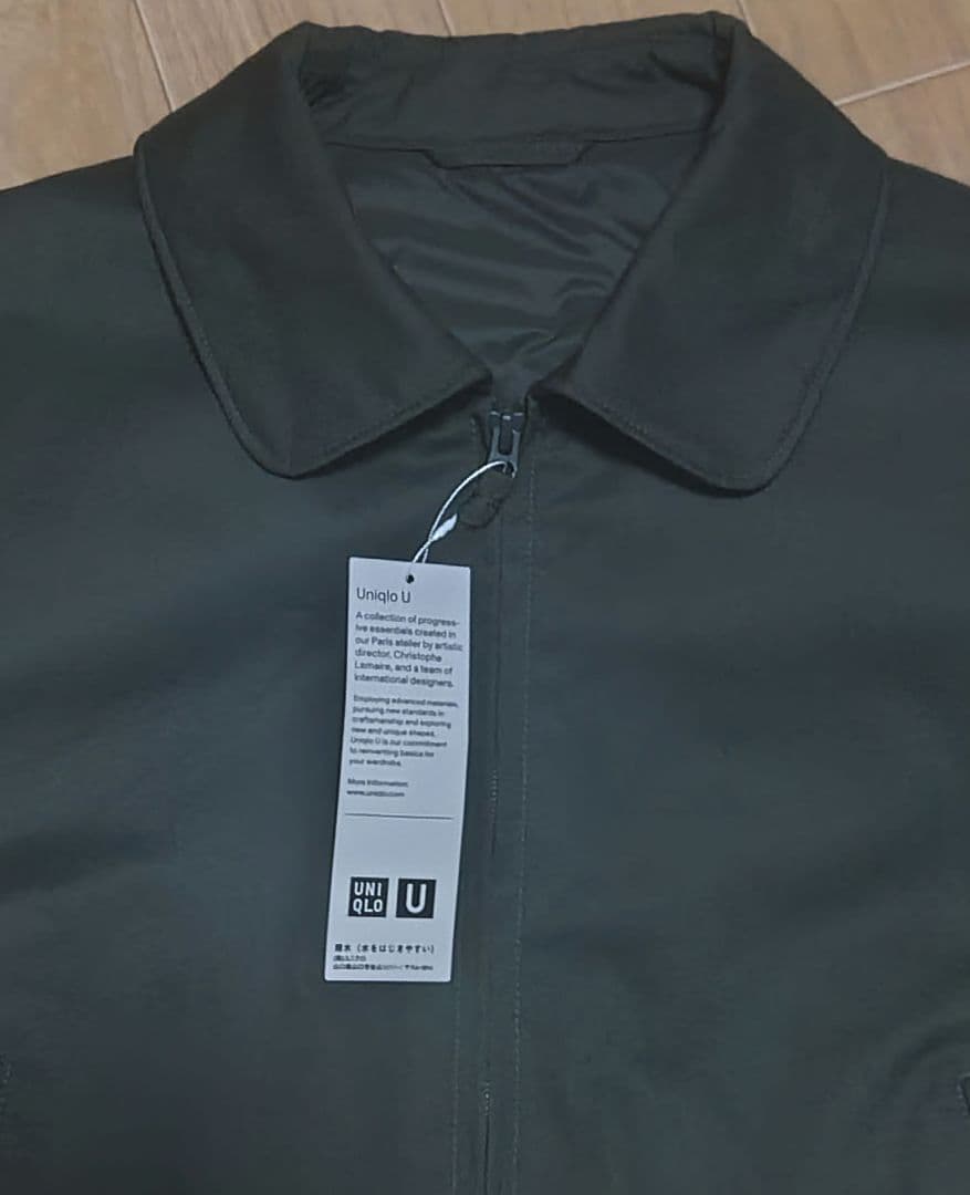 新品 ユニクロU パフテックショートブルゾン オリーブ M