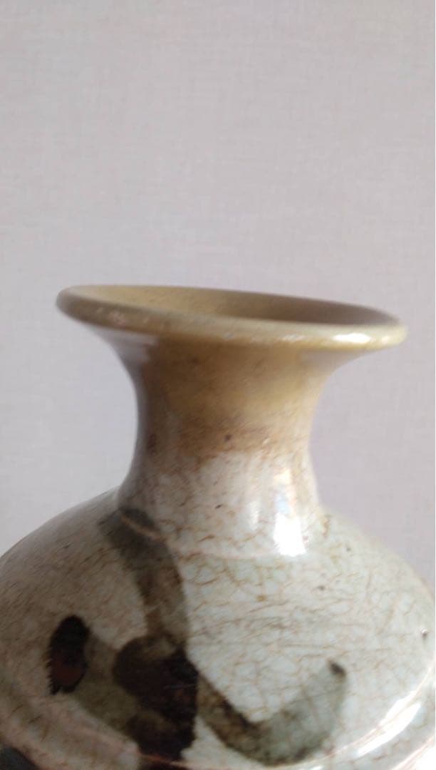 李朝白磁鉄絵面取徳利