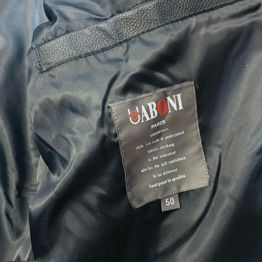 【新品】UABONI レザージャケット フランス 最上級牛革 XL ベッカム愛用