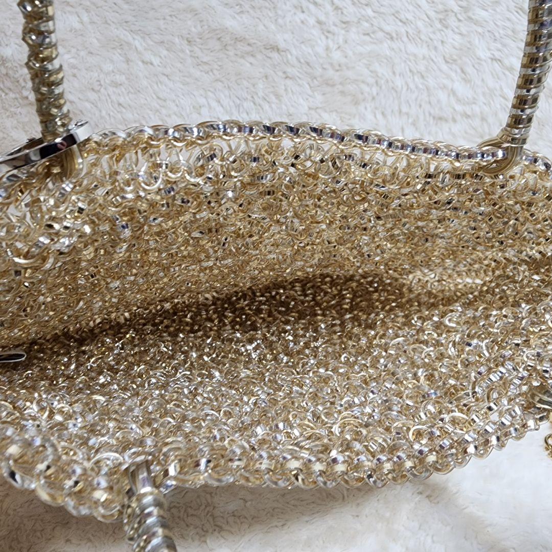 アンテプリマ ゴールド ワイヤーバッグ インナーポーチ ラインストーン 付属品有