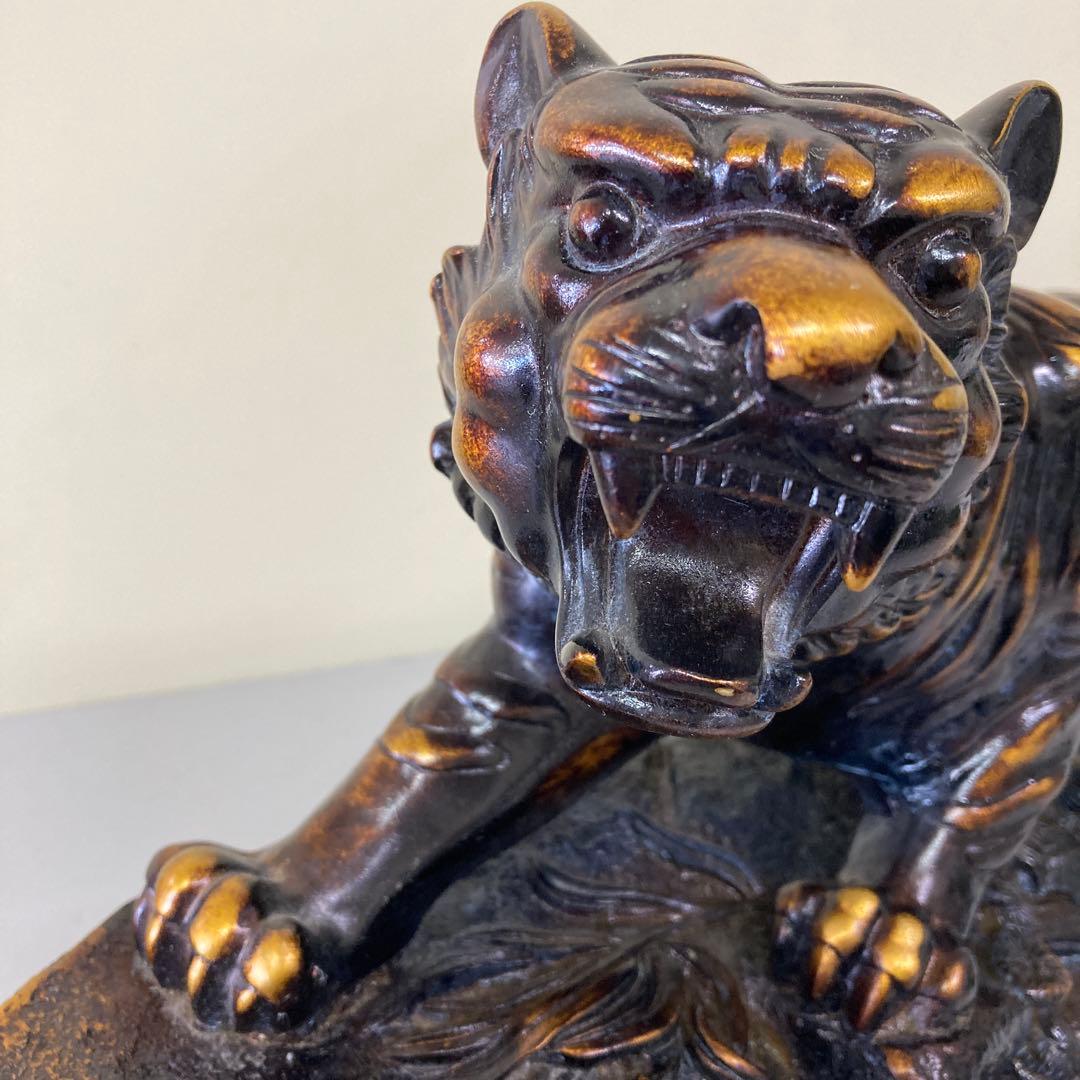 E4 ブロンズ風 アンティーク ゴールド タイガー 干支 寅年 和風 アジアン