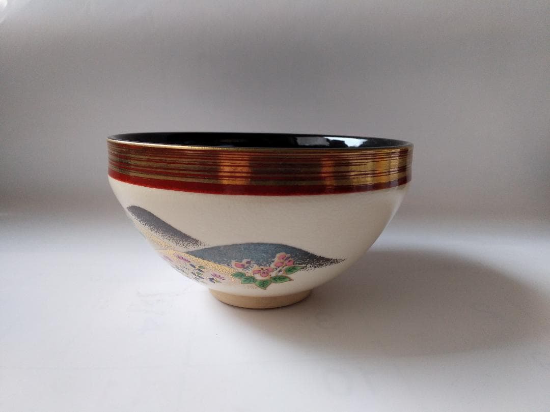 加藤貴山 作 天目金彩山水 抹茶碗 京焼 清水焼 茶道具 抹茶碗 新品 未使用