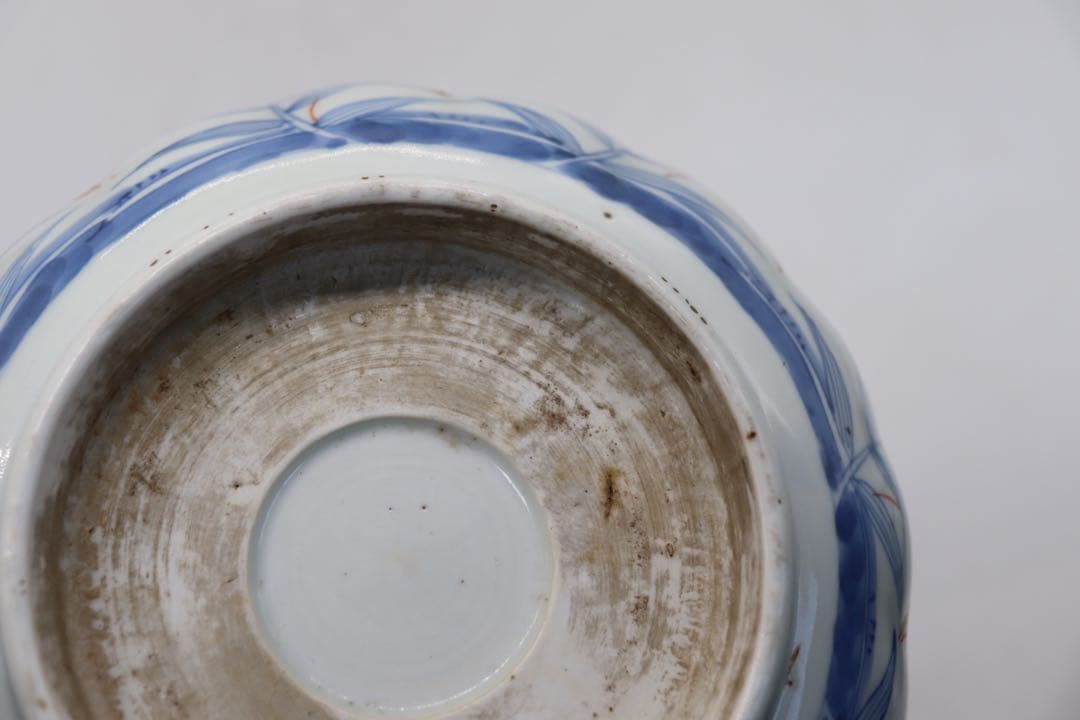 江戸　伊万里色絵花口鉢　送料込み1121