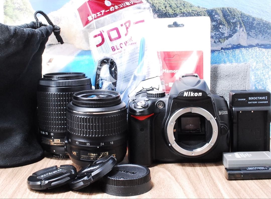 1/11限定価格✨❤️カメラ入門モデル❤️Nikon D5000 ダブルレンズセット