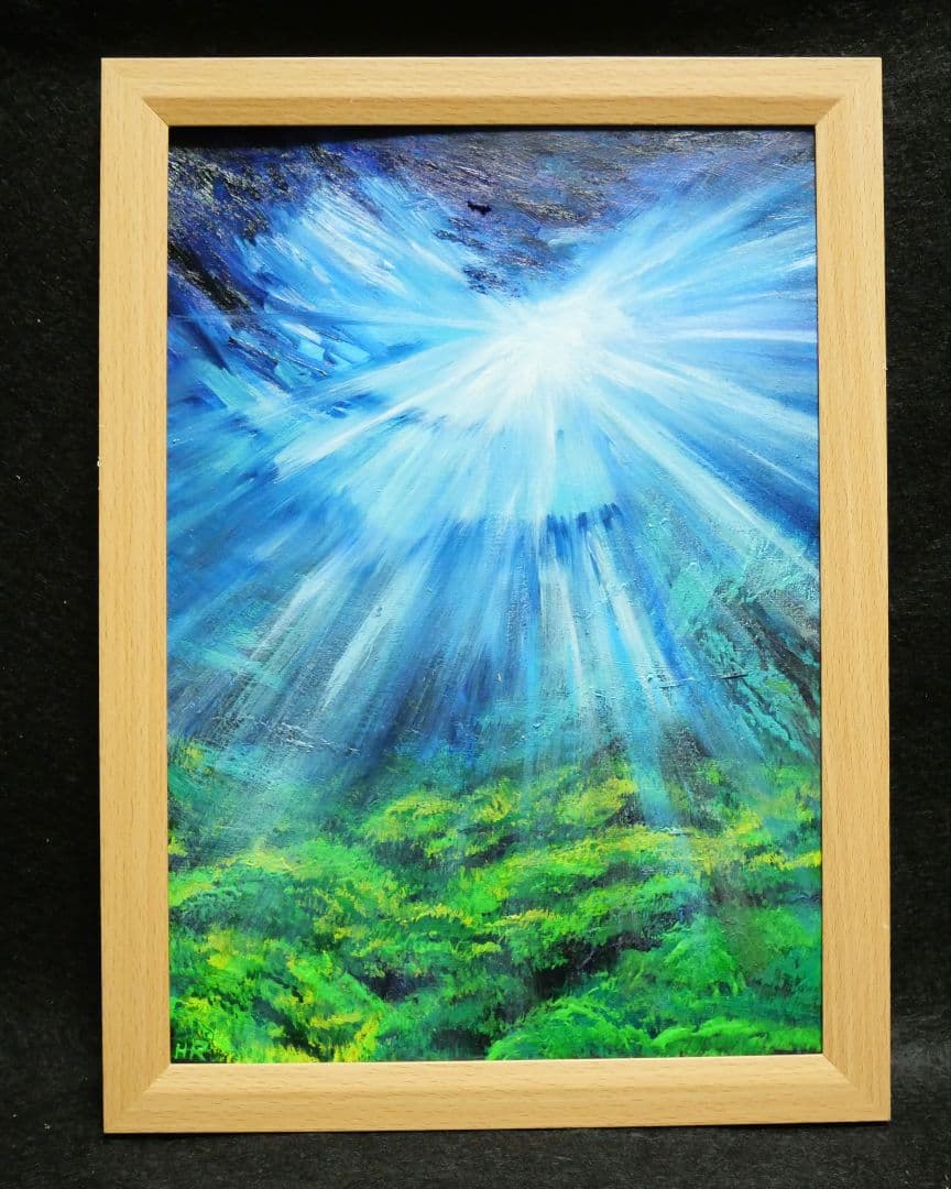 油絵 絵画 【海中の光】