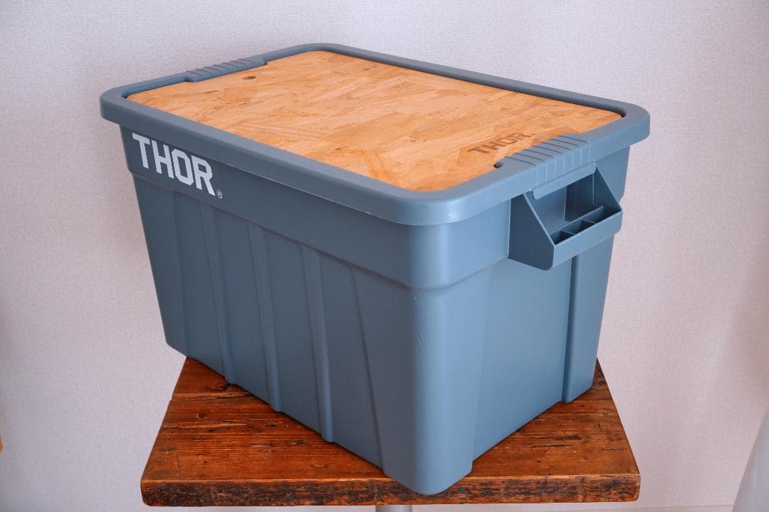 THOR コンテナボックス　グレー 75L / トップボード付き