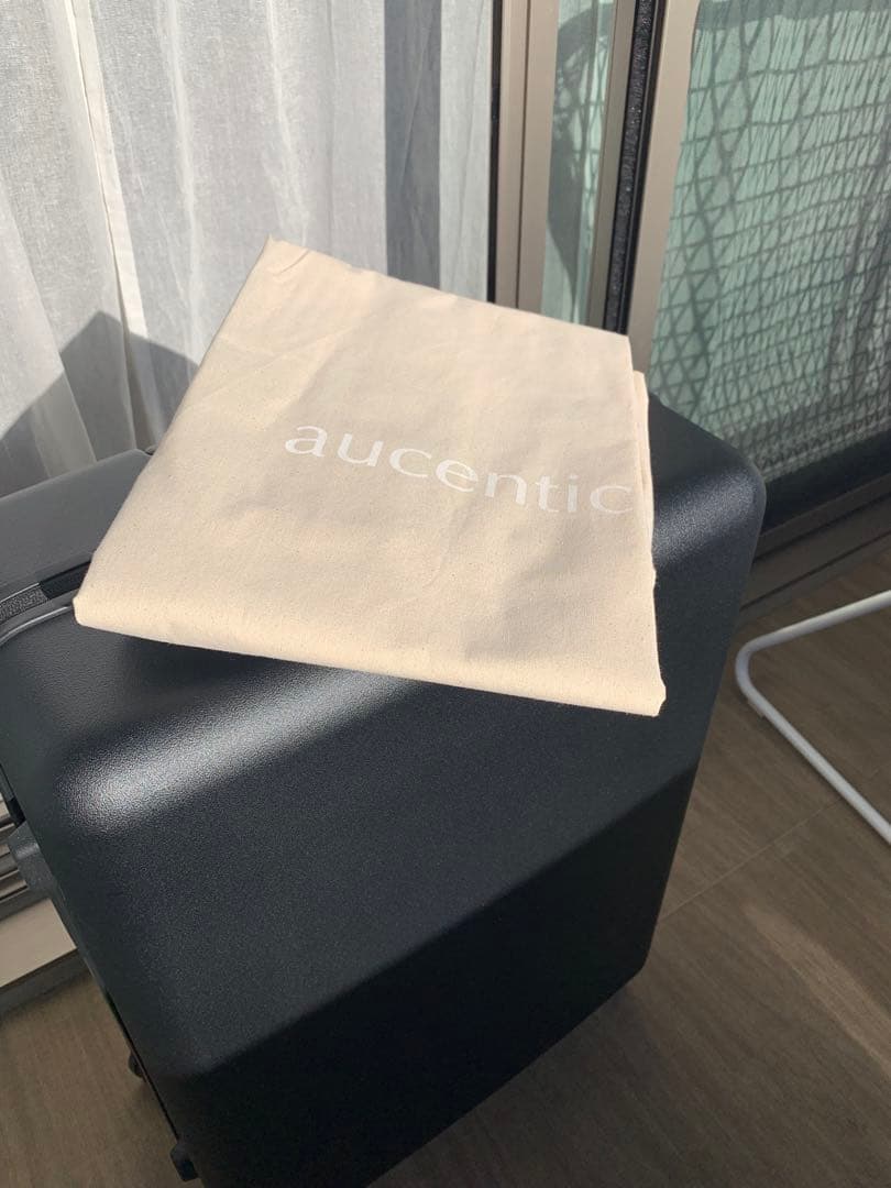 aucentic スーツケース キャスターストッパーキャリー シンプルブラック