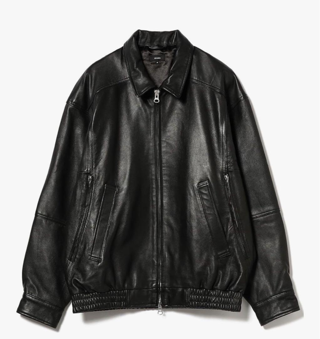 25aw BEAMS ビームス　レザーブルゾン　レザージャケットMサイズ