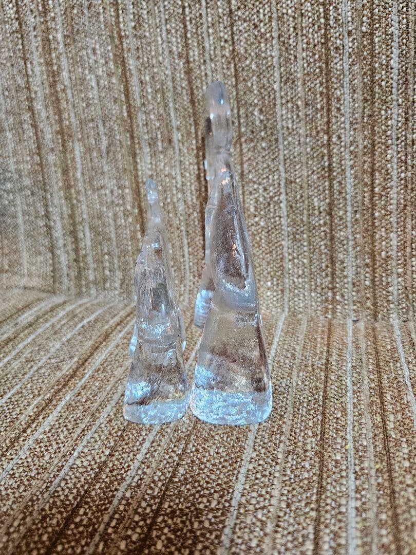 ヴィンテージ！KOSTA BODA クリスタル ゾウ 置物 北欧 2点セット