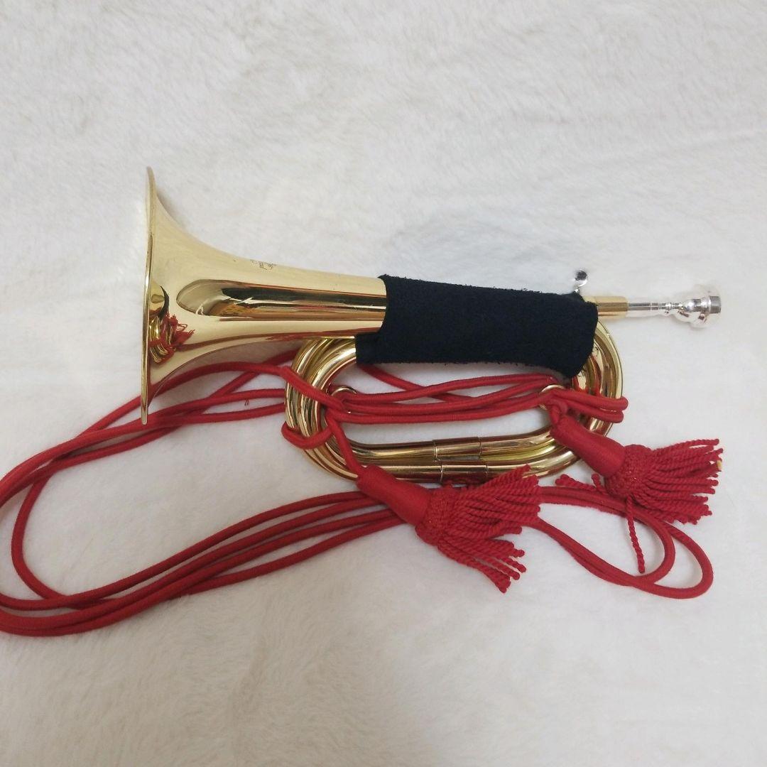 陸上自衛隊　らっぱ　信号らっぱ　 ラッパ ケース付き　らっぱ手