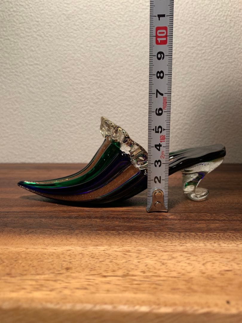 ムラーノガラス ガラスの靴 murano オブジェ サインあり