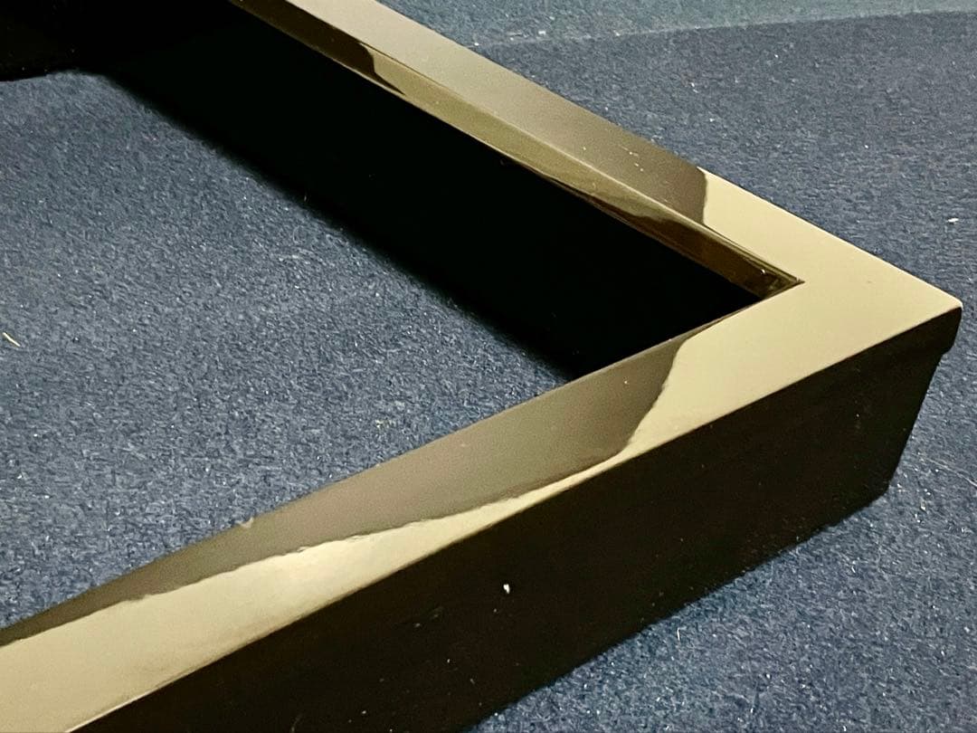 【未使用 美品】「祖」 輪島塗 真塗 炉縁 共箱 茶道具 （1029い1）