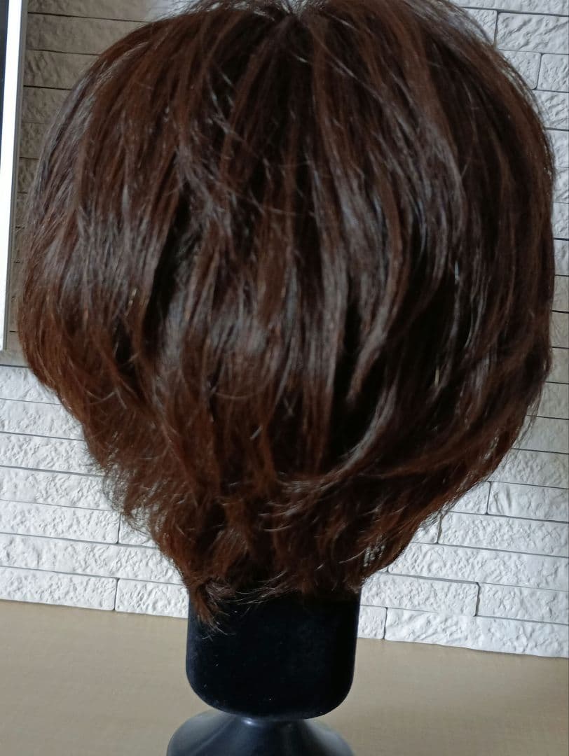 人毛mixウィッグ/ダークブラウン