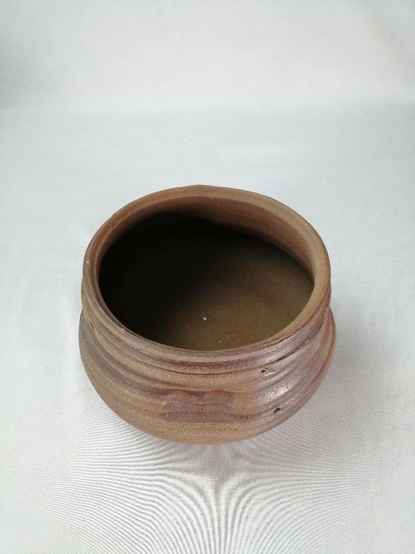 【茶道具】古常滑建水　茶人花押朱書き直判　　建水118