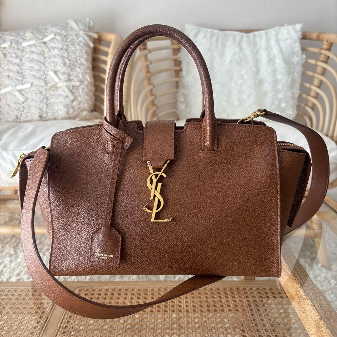 SAINT LAURENTサンローラン　ダウンタウン　ベイビー　ブラウンレザー