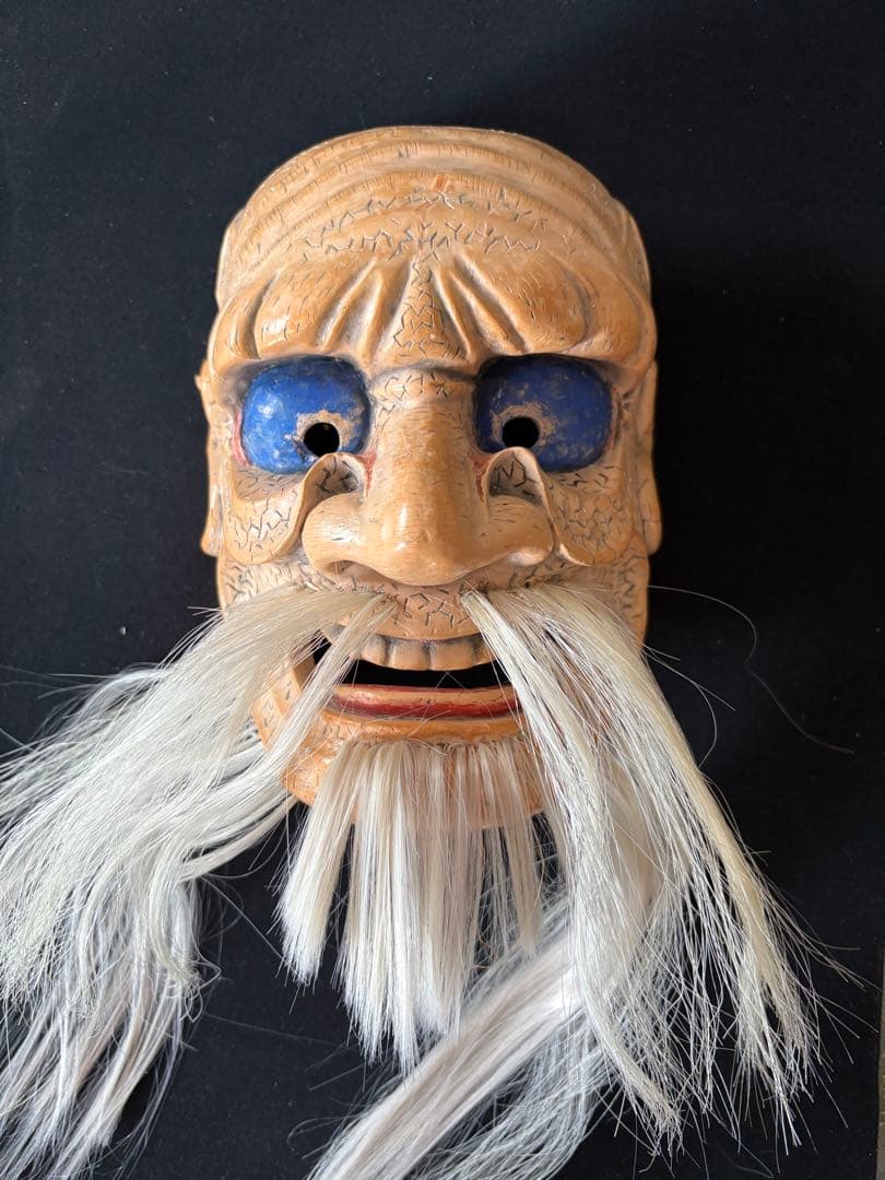 値下げしました❗️能面「大悪尉」桐材