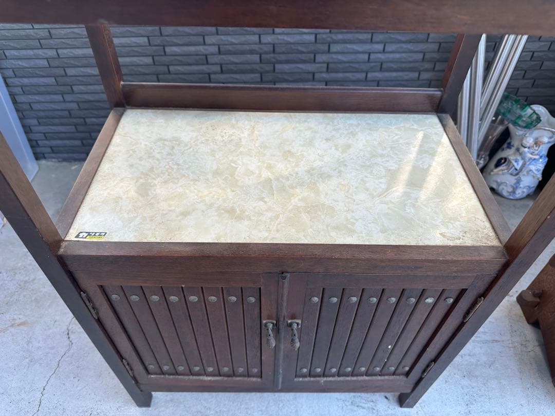 オールドカリモク 電話台 インテリア 昭和レトロ アンティーク　引き取り限定