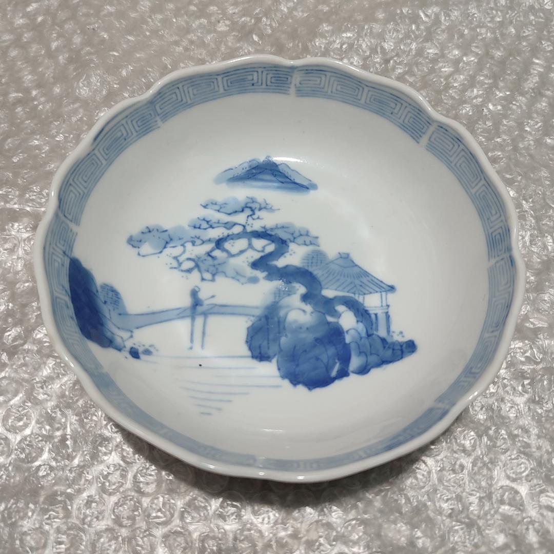 古伊万里 染付 なます皿 江戸後期 6客セット